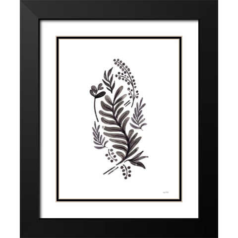 Black Bough II Black Modern Wood Framed Art Print with Double Matting by House Fenway