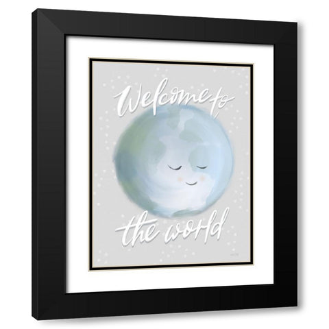 Welcome to the World Black Modern Wood Framed Art Print with Double Matting by House Fenway