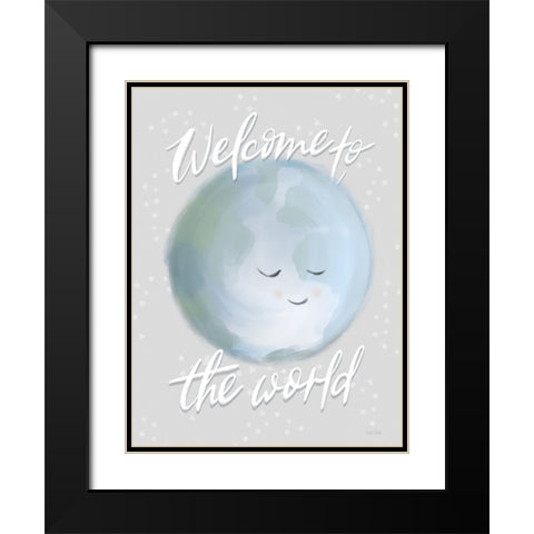 Welcome to the World Black Modern Wood Framed Art Print with Double Matting by House Fenway