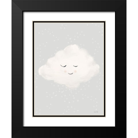 Little Cloud Black Modern Wood Framed Art Print with Double Matting by House Fenway