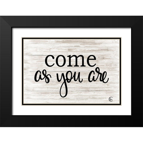 Come as You Are  Black Modern Wood Framed Art Print with Double Matting by Fearfully Made Creations