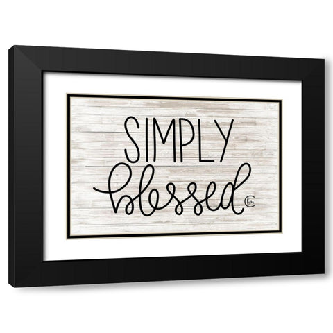Simply Blessed     Black Modern Wood Framed Art Print with Double Matting by Fearfully Made Creations