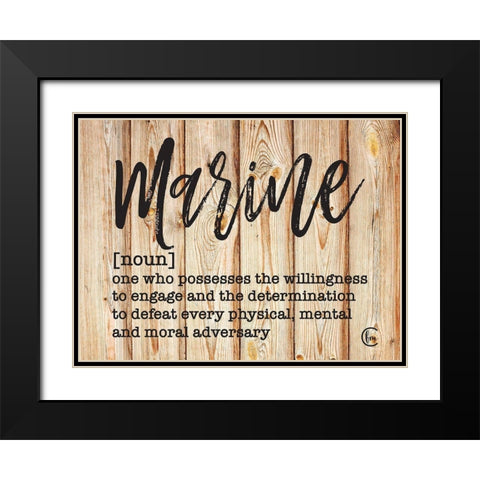 Marine Black Modern Wood Framed Art Print with Double Matting by Fearfully Made Creations