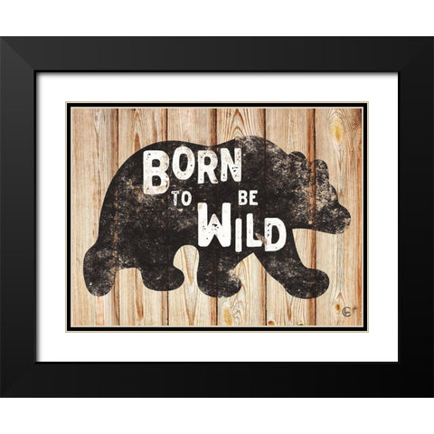Born to Be Wild Black Modern Wood Framed Art Print with Double Matting by Fearfully Made Creations