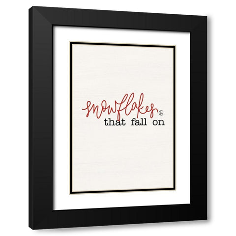 Snowflakes Part I   Black Modern Wood Framed Art Print with Double Matting by Fearfully Made Creations