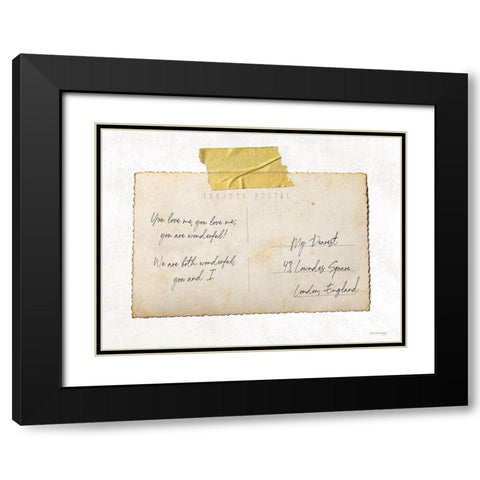 You Love Me  Black Modern Wood Framed Art Print with Double Matting by Front Port Pickins
