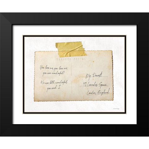 You Love Me  Black Modern Wood Framed Art Print with Double Matting by Front Port Pickins