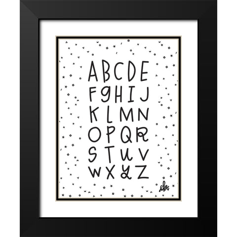 Alphabet Black Modern Wood Framed Art Print with Double Matting by Barrett, Erin