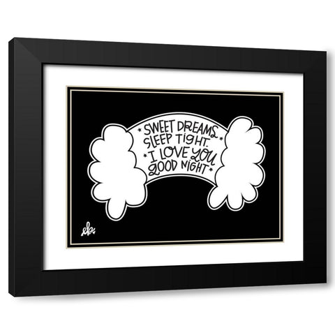 Sweet Dreams Black Modern Wood Framed Art Print with Double Matting by Barrett, Erin