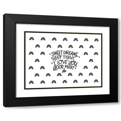 Sweet Dreams Black Modern Wood Framed Art Print with Double Matting by Barrett, Erin