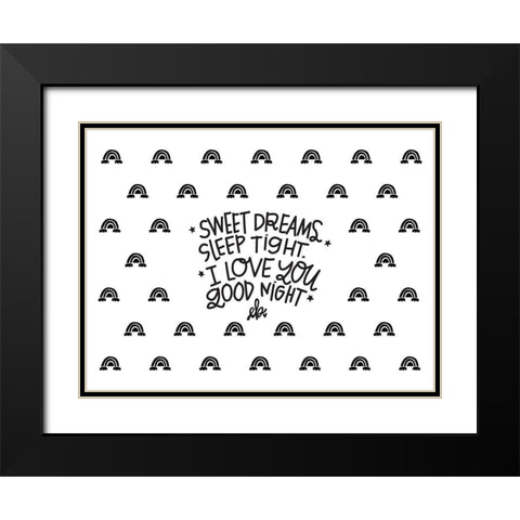 Sweet Dreams Black Modern Wood Framed Art Print with Double Matting by Barrett, Erin