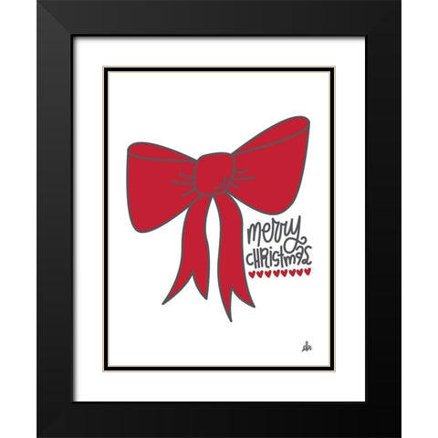 Merry Christmas   Black Modern Wood Framed Art Print with Double Matting by Barrett, Erin