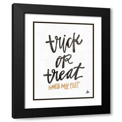 Trick or Treat Black Modern Wood Framed Art Print with Double Matting by Barrett, Erin