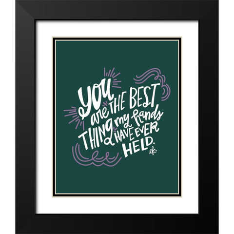 Lilac Best Things Black Modern Wood Framed Art Print with Double Matting by Barrett, Erin