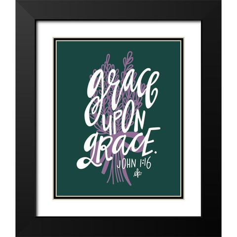 Grace Upon Grace Black Modern Wood Framed Art Print with Double Matting by Barrett, Erin