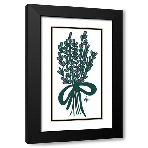 Lilac Bouquet Black Modern Wood Framed Art Print with Double Matting by Barrett, Erin