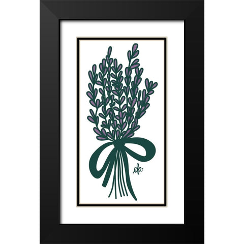 Lilac Bouquet Black Modern Wood Framed Art Print with Double Matting by Barrett, Erin