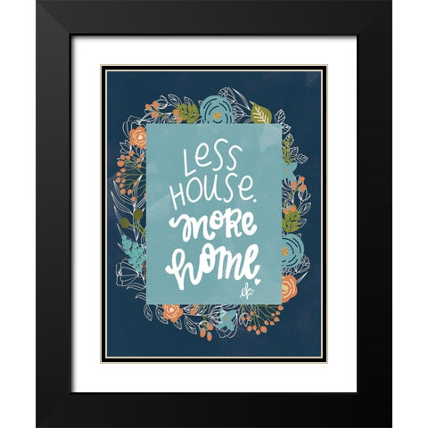 Less House Black Modern Wood Framed Art Print with Double Matting by Barrett, Erin