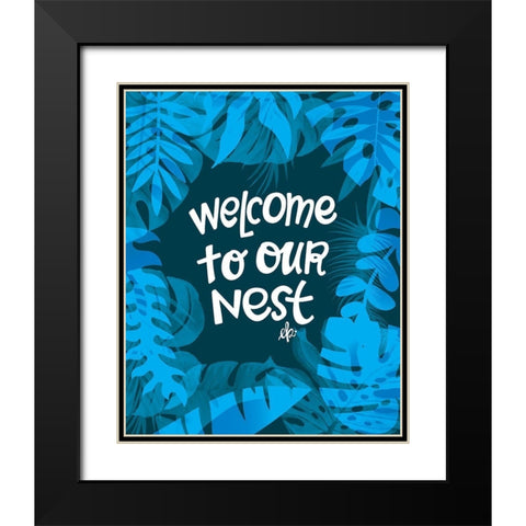 Welcome to Our Nest Black Modern Wood Framed Art Print with Double Matting by Barrett, Erin