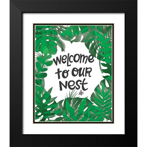 Welcome to Our Nest Black Modern Wood Framed Art Print with Double Matting by Barrett, Erin