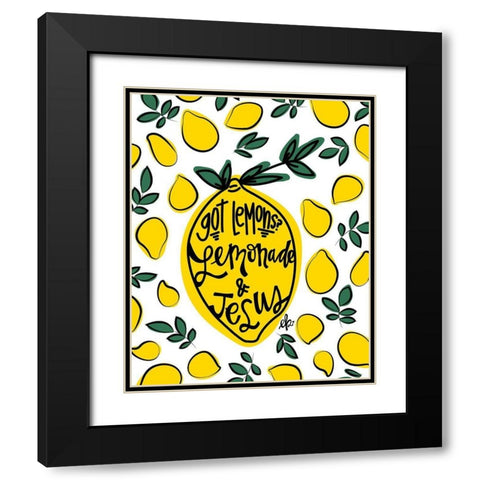 Lemonade and Jesus Black Modern Wood Framed Art Print with Double Matting by Barrett, Erin