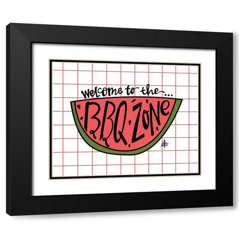 BBQ Zone Black Modern Wood Framed Art Print with Double Matting by Barrett, Erin