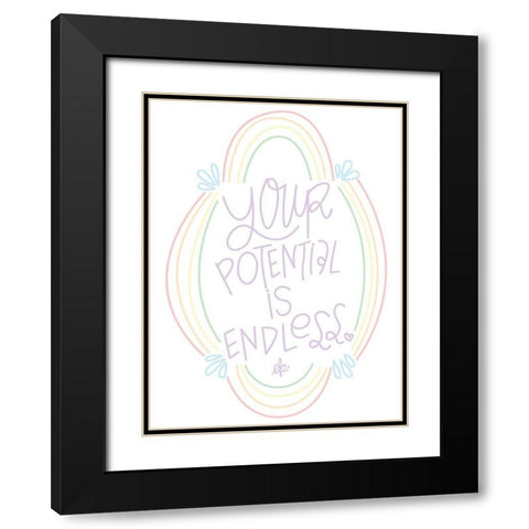 Your Potential is Endless  Black Modern Wood Framed Art Print with Double Matting by Barrett, Erin