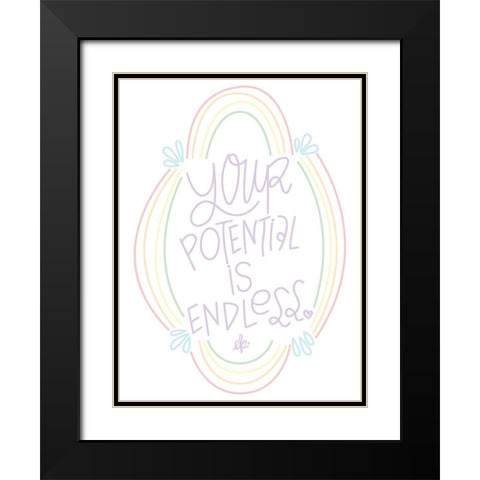 Your Potential is Endless  Black Modern Wood Framed Art Print with Double Matting by Barrett, Erin