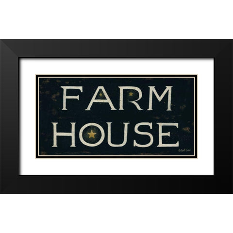Farm House Black Modern Wood Framed Art Print with Double Matting by Eads, Gail