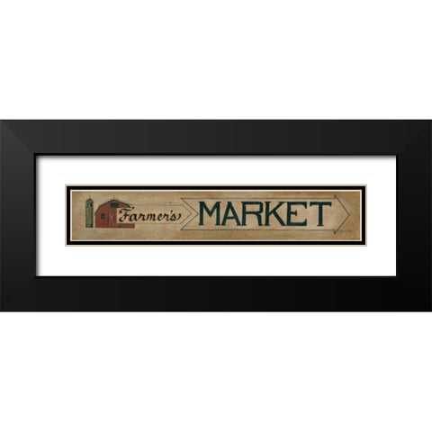Farmers Market Black Modern Wood Framed Art Print with Double Matting by Eads, Gail