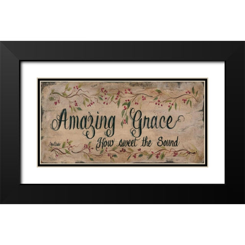 Amazing Grace Black Modern Wood Framed Art Print with Double Matting by Eads, Gail