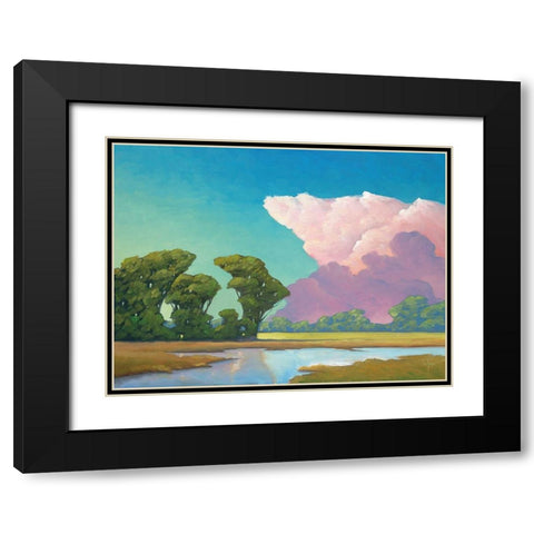 Seasons of Green and Gold Black Modern Wood Framed Art Print with Double Matting by Hawkins, William