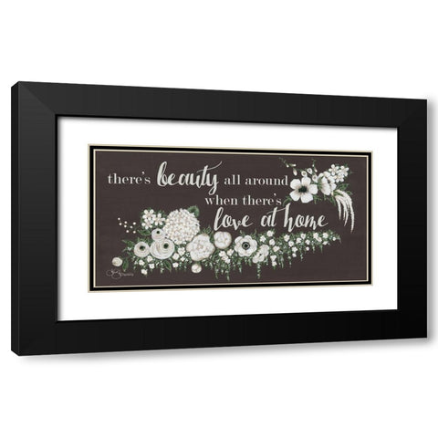 Love At Home Black Modern Wood Framed Art Print with Double Matting by Hollihocks Art