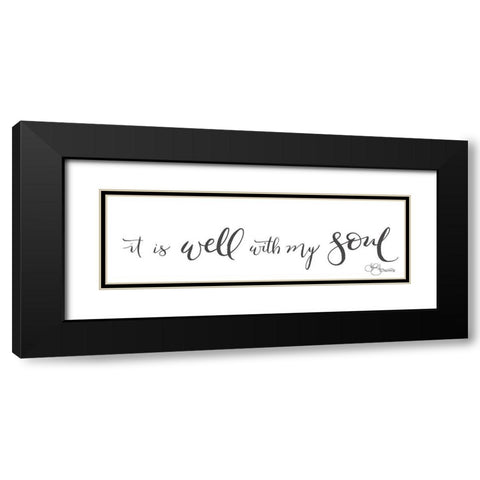 It is Well with My Soul Black Modern Wood Framed Art Print with Double Matting by Hollihocks Art