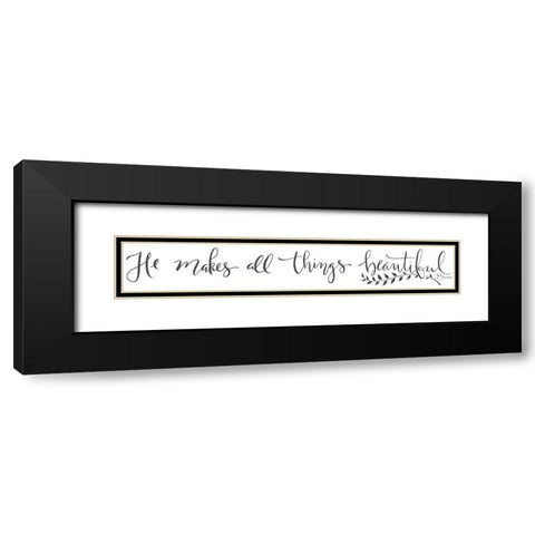 He Makes All Things Black Modern Wood Framed Art Print with Double Matting by Hollihocks Art