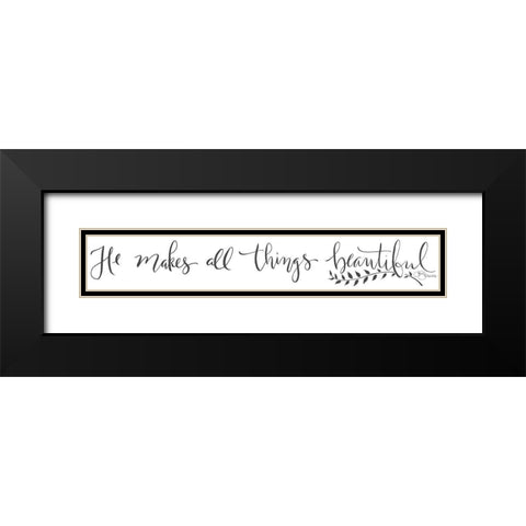 He Makes All Things Black Modern Wood Framed Art Print with Double Matting by Hollihocks Art