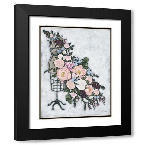 Dress Mannequin Black Modern Wood Framed Art Print with Double Matting by Holllihocks Art
