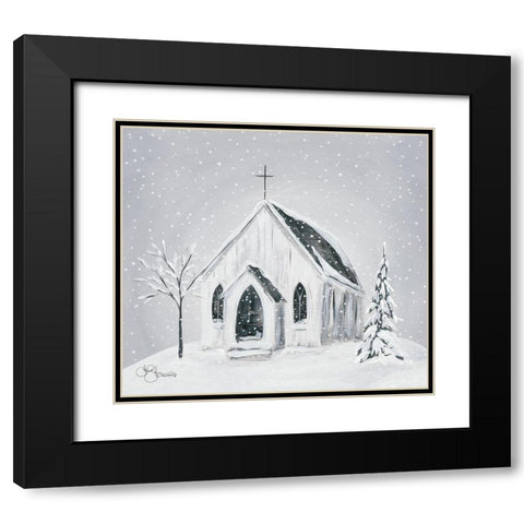 Silent Night          Black Modern Wood Framed Art Print with Double Matting by Hollihocks Art