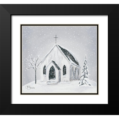Silent Night          Black Modern Wood Framed Art Print with Double Matting by Hollihocks Art