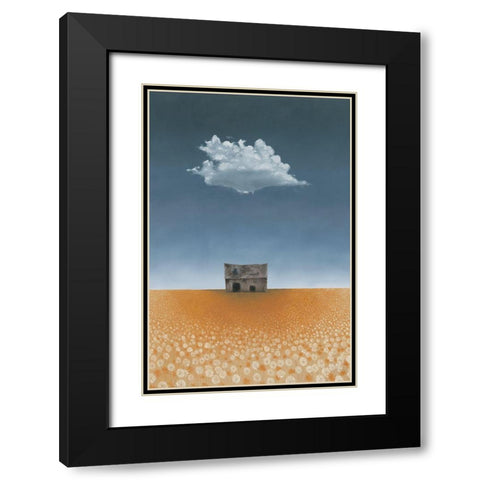 The Barn on McGregor Street Black Modern Wood Framed Art Print with Double Matting by Hollihocks Art