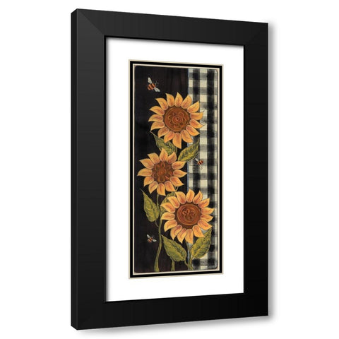 Farmhouse Sunflowers I Black Modern Wood Framed Art Print with Double Matting by Hilliker, Lisa