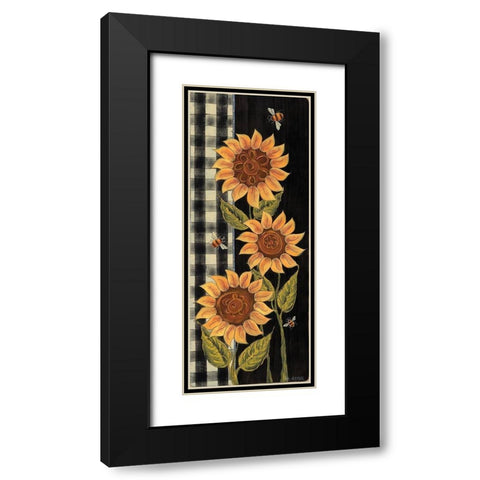 Farmhouse Sunflowers II Black Modern Wood Framed Art Print with Double Matting by Hilliker, Lisa