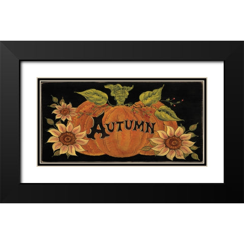 Pumpkin Spice Black Modern Wood Framed Art Print with Double Matting by Hilliker, Lisa