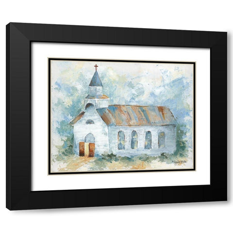 Near the Cross Black Modern Wood Framed Art Print with Double Matting by Holden, Jennifer