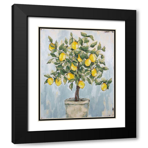 Lovely Lemons   Black Modern Wood Framed Art Print with Double Matting by Holden, Jennifer