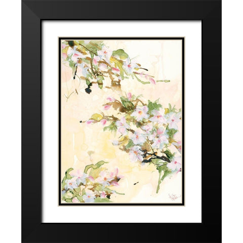 Cherry Blossoms Black Modern Wood Framed Art Print with Double Matting by Holden, Jennifer