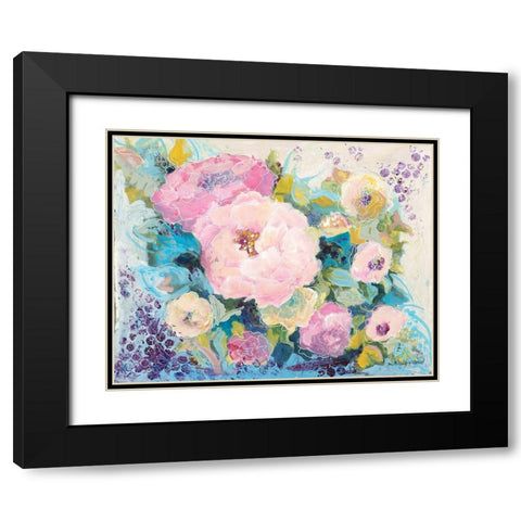 Fresh Florals Black Modern Wood Framed Art Print with Double Matting by Holden, Jennifer