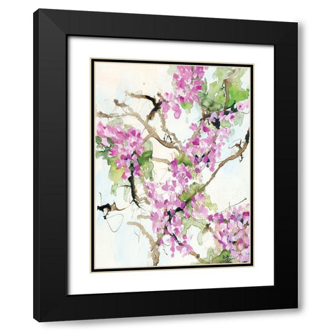 Wisteria in Bloom Black Modern Wood Framed Art Print with Double Matting by Holden, Jennifer