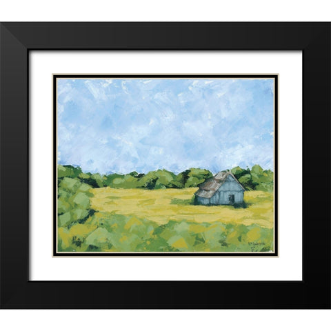 Spring Meadow Black Modern Wood Framed Art Print with Double Matting by Holden, Jennifer