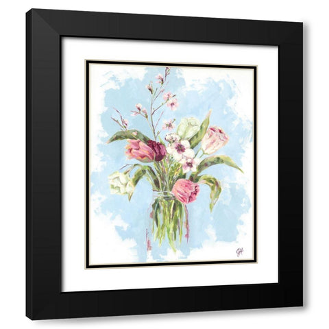 Flourish Black Modern Wood Framed Art Print with Double Matting by Holden, Jennifer